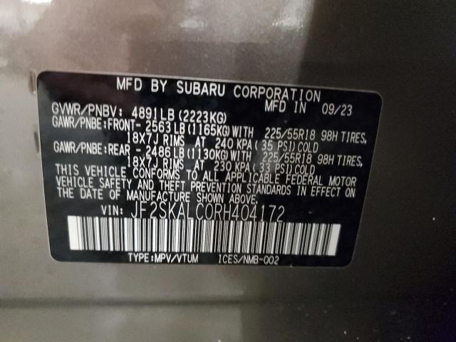 2024 SUBARU FORESTER L JF2SKALC0RH404172