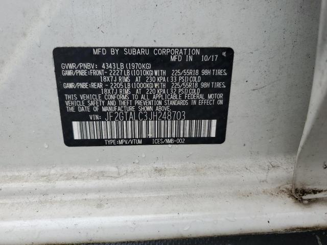 2018 SUBARU CROSSTREK JF2GTALC3JH248703