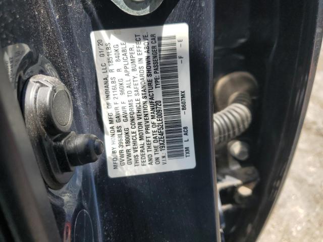 2020 HONDA INSIGHT EX 19XZE4F52LE009720