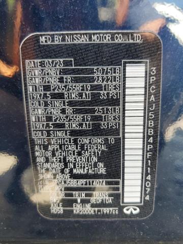 2023 INFINITI QX50 LUXE 3PCAJ5BB4PF114074