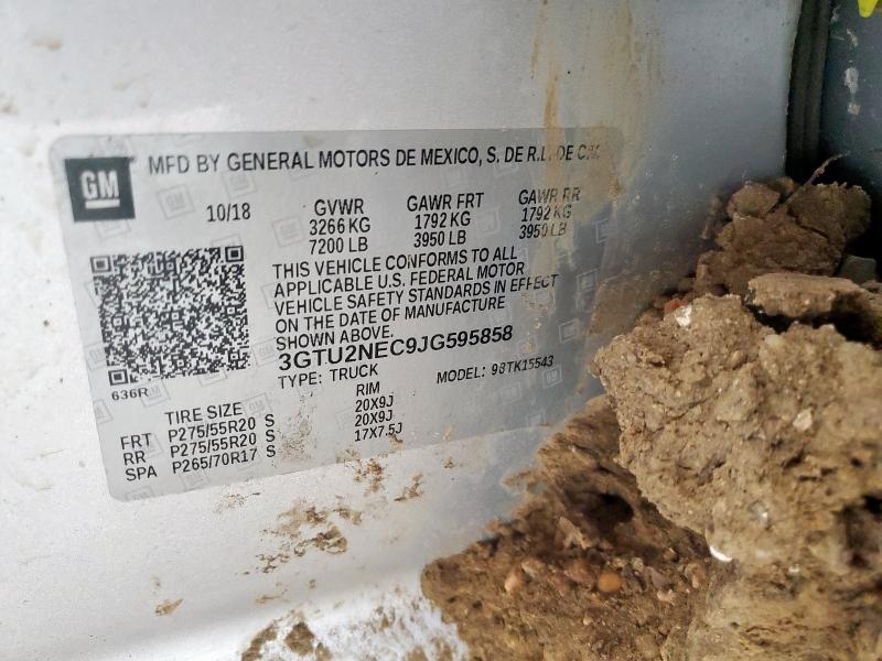 2018 GMC SIERRA K15 3GTU2NEC9JG595858