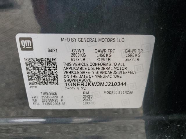 2021 CHEVROLET TRAVERSE R 1GNERJKW3MJ210344