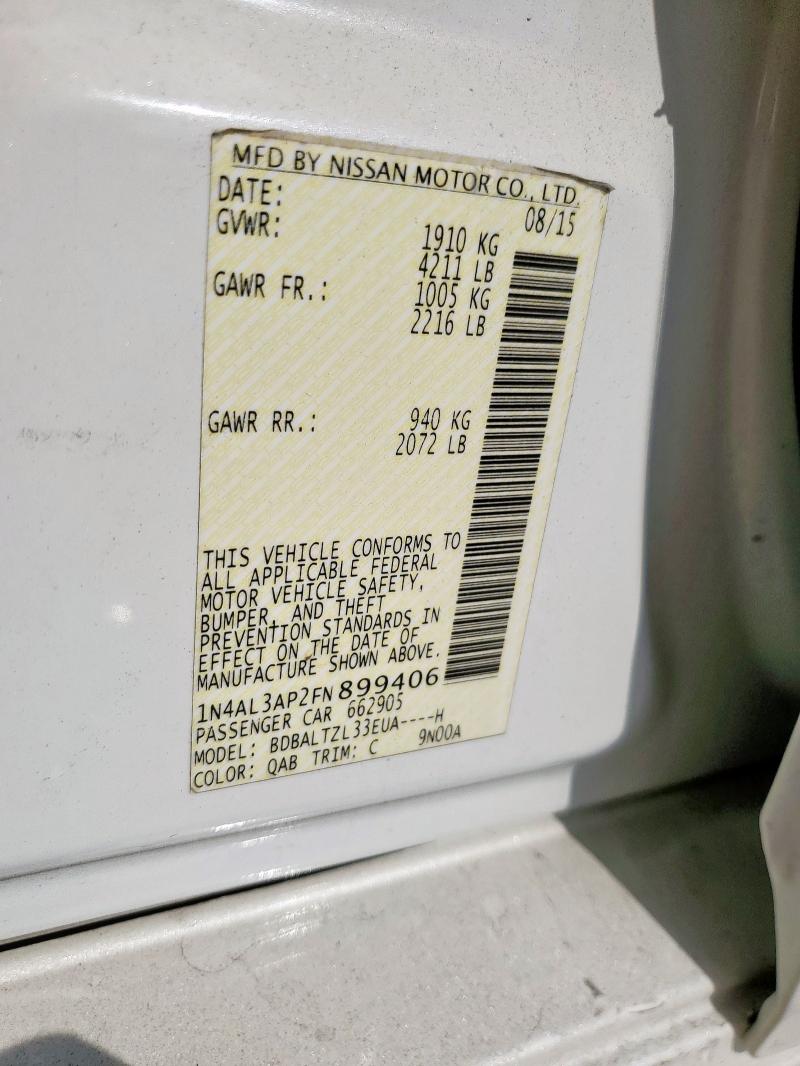 2015 NISSAN ALTIMA 2.5 - 1N4AL3AP2FN899406