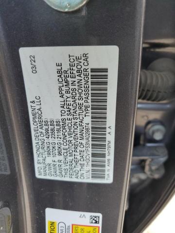 2022 HONDA ACCORD EXL - 1HGCV1F53NA029874