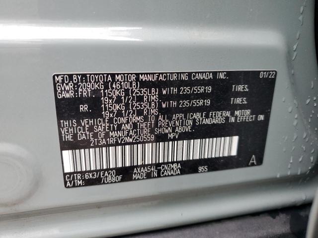 2022 TOYOTA RAV4 XLE P 2T3A1RFV2NW250559