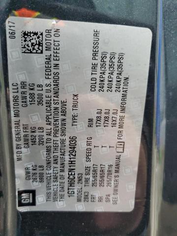 2017 GMC CANYON SLE 1GTH6CEN1H1294036
