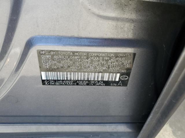 2016 LEXUS IS 200T JTHBA1D24G5007374