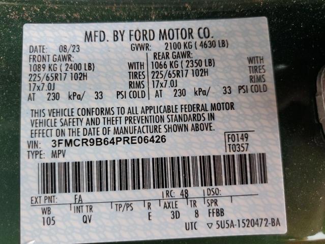 2023 FORD BRONCO SPO 3FMCR9B64PRE06426
