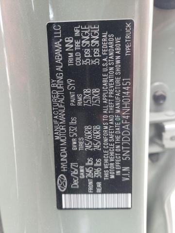 2022 HYUNDAI SANTA CRUZ 5NTJDDAF4NH014451