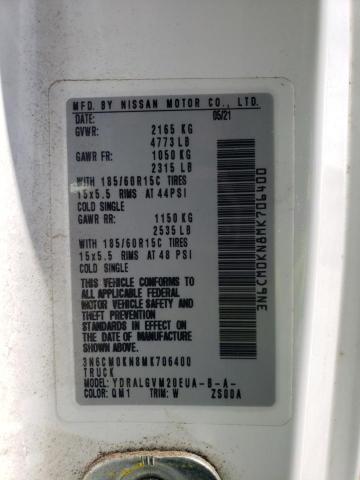 2021 NISSAN NV200 2.5S 3N6CM0KN8MK706400
