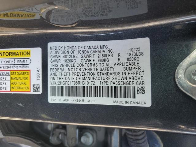 2024 HONDA CIVIC TOURING 2HGFE1F98RH310172