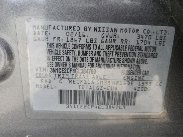 2016 NISSAN VERSA NOTE - 3N1CE2CP4GL384769