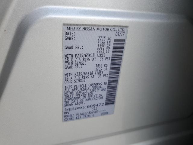 2018 NISSAN PATHFINDER - 5N1DR2MNXJC609472