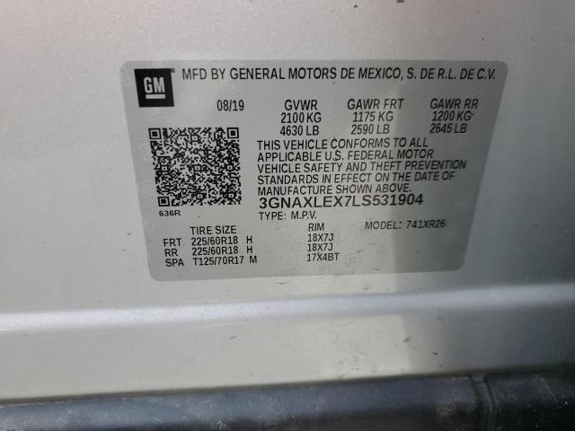 2020 CHEVROLET EQUINOX LT - 3GNAXLEX7LS531904