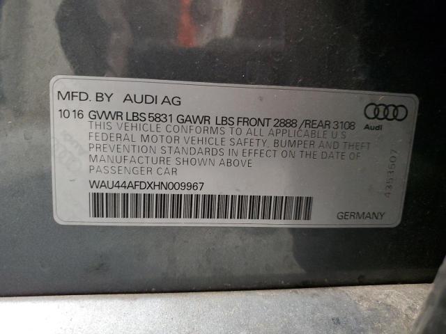 2017 AUDI A8 L QUATT WAU44AFDXHN009967