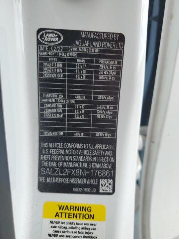 2022 LAND ROVER RANGE ROVE - SALZL2FX8NH176861