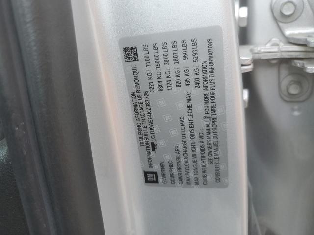 2019 GMC SIERRA K15 1GTU9AEF4KZ387726