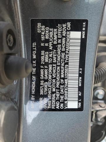 2020 HONDA CIVIC SPORT SHHFK7H48LU225579