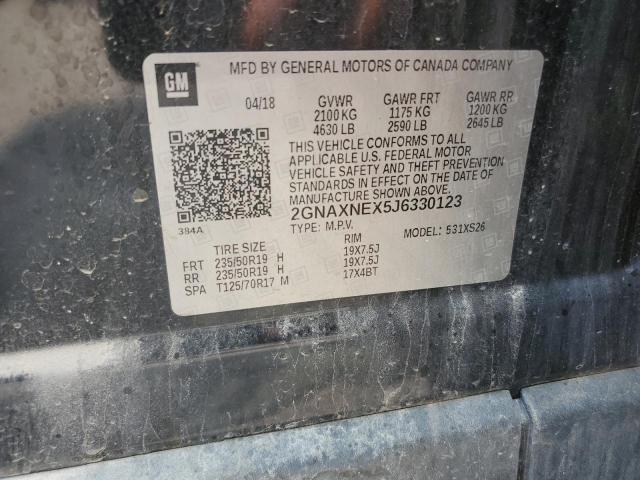 2018 CHEVROLET EQUINOX PR - 2GNAXNEX5J6330123