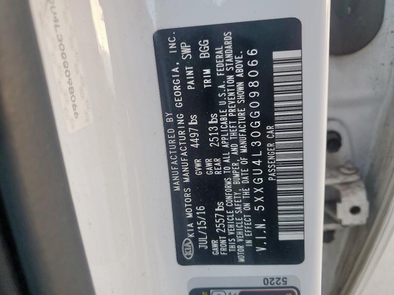 2016 KIA OPTIMA EX 5XXGU4L30GG098066