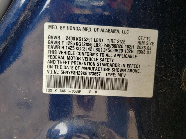 2019 HONDA PASSPORT S 5FNYF8H29KB023657