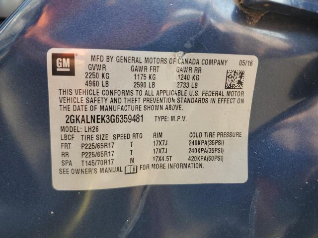 2016 GMC TERRAIN SL - 2GKALNEK3G6359481