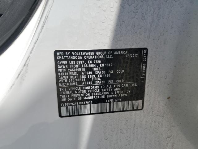 2018 VOLKSWAGEN ATLAS S 1V2GR2CA8JC517016