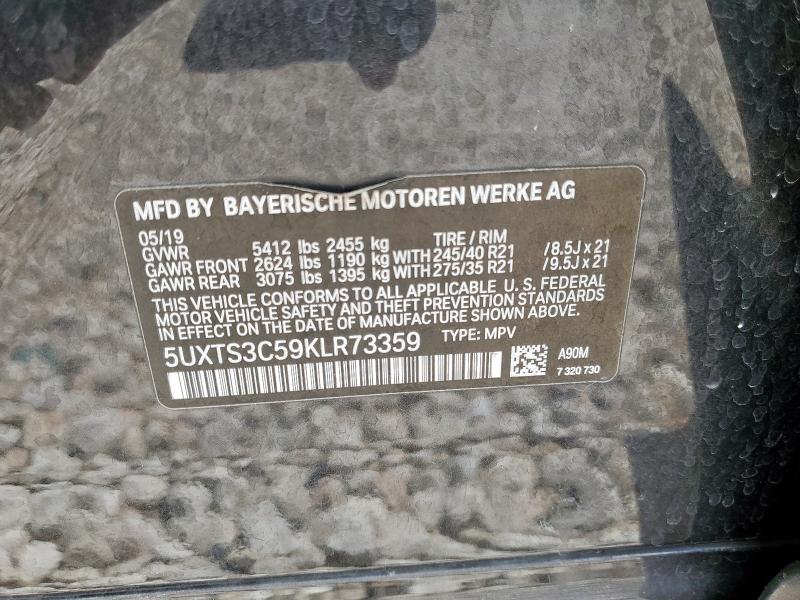 2019 BMW X3 XDRIVEM 5UXTS3C59KLR73359