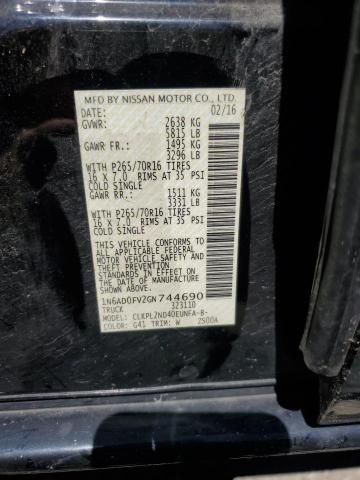 2016 NISSAN FRONTIER S 1N6AD0FV2GN744690