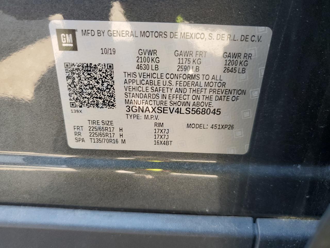 Chevrolet Equinox ls 2020