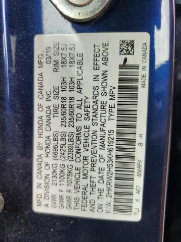 2019 HONDA CR-V EX 2HKRW2H53KH619215
