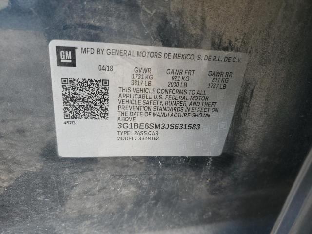2018 CHEVROLET CRUZE LT - 3G1BE6SM3JS631583