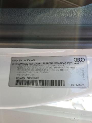 2017 AUDI A3 E-TRON - WAUUPBFFXHA041081