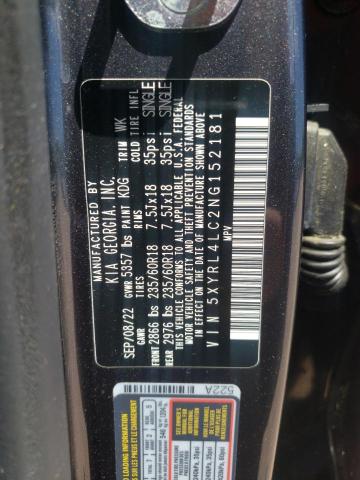 2022 KIA SORENTO S 5XYRL4LC2NG152181