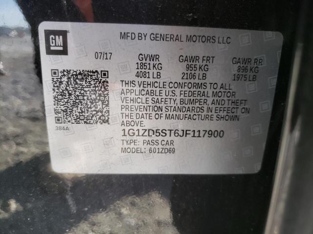 2018 CHEVROLET MALIBU LT 1G1ZD5ST6JF117900