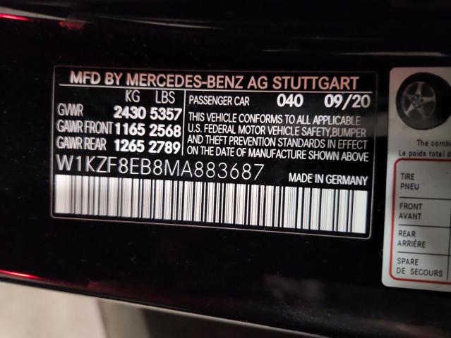 2021 MERCEDES-BENZ E 350 4MAT W1KZF8EB8MA883687