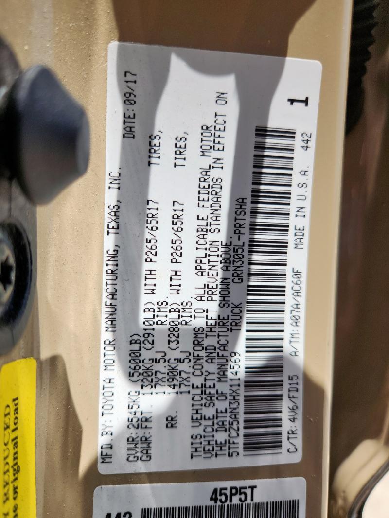 2017 TOYOTA TACOMA DOU - 5TFCZ5AN3HX114569