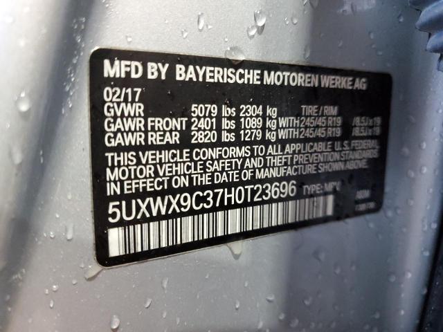 2017 BMW X3 XDRIVE2 5UXWX9C37H0T23696