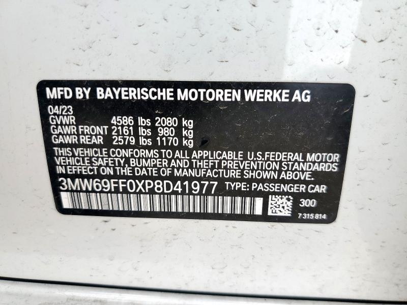 2023 BMW 330I 3MW69FF0XP8D41977
