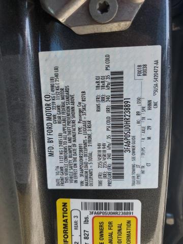 2017 FORD FUSION TIT 3FA6P0SU0HR238891