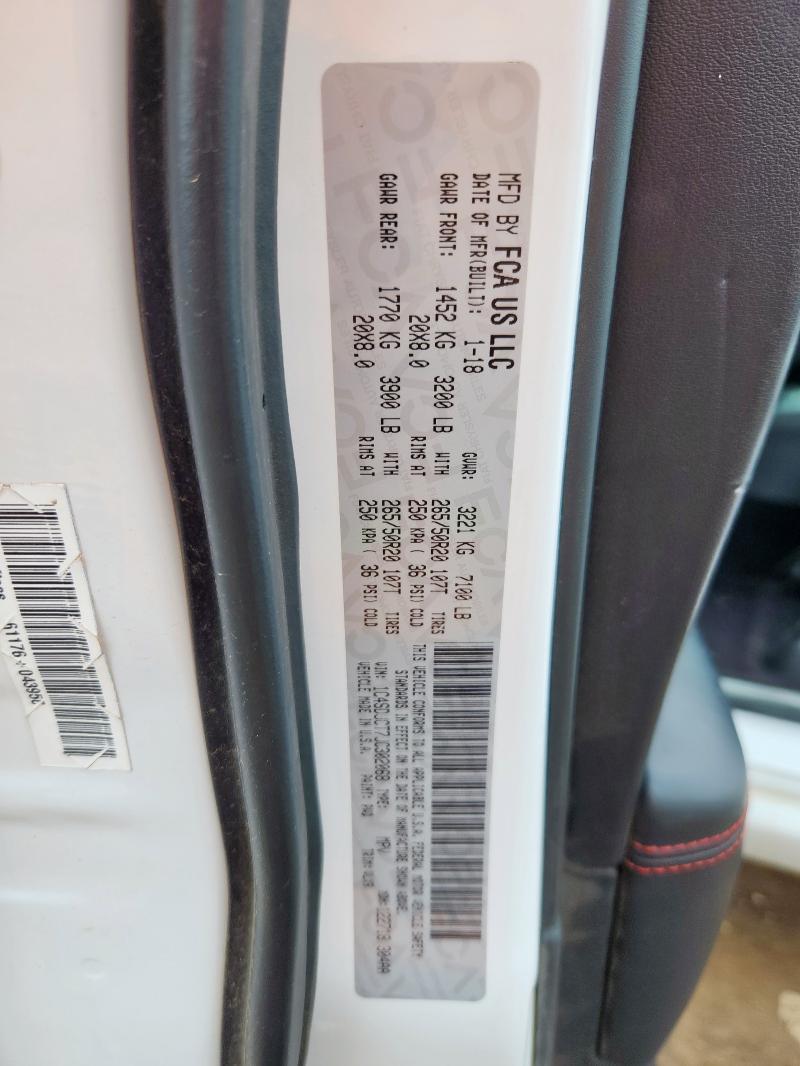 2018 DODGE DURANGO R/ 1C4SDJCT7JC302068