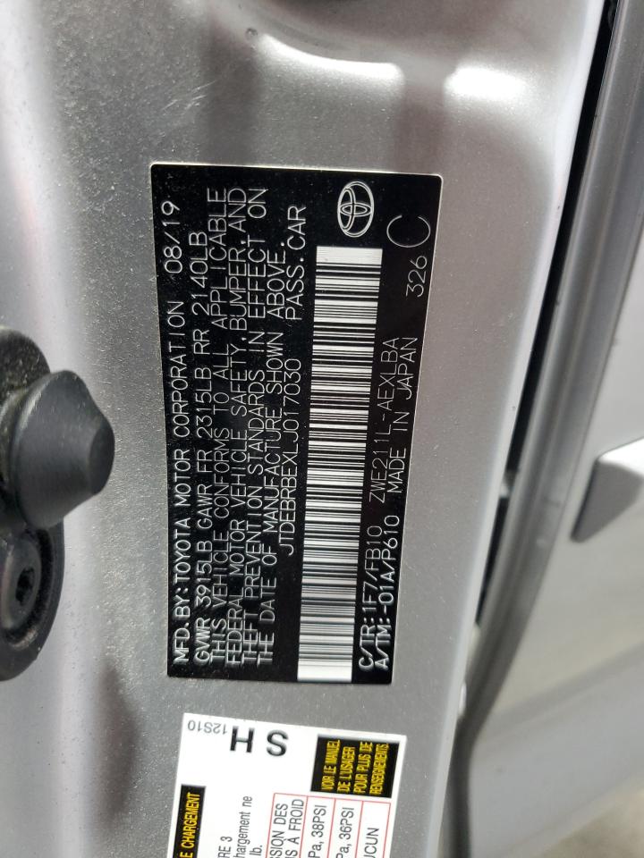 Lot #3208902690 2020 TOYOTA COROLLA LE