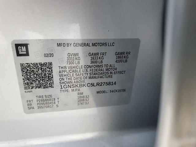2020 CHEVROLET TAHOE K150 - 1GNSKBKC5LR275814