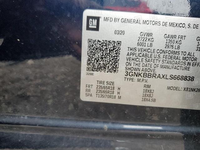 2020 CHEVROLET BLAZER 1LT - 3GNKBBRAXLS668838