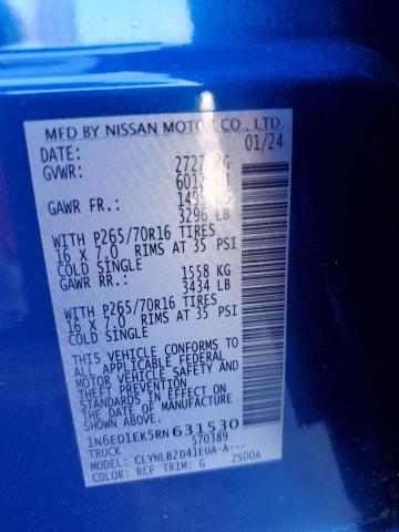 2024 NISSAN FRONTIER S - 1N6ED1EK5RN631530