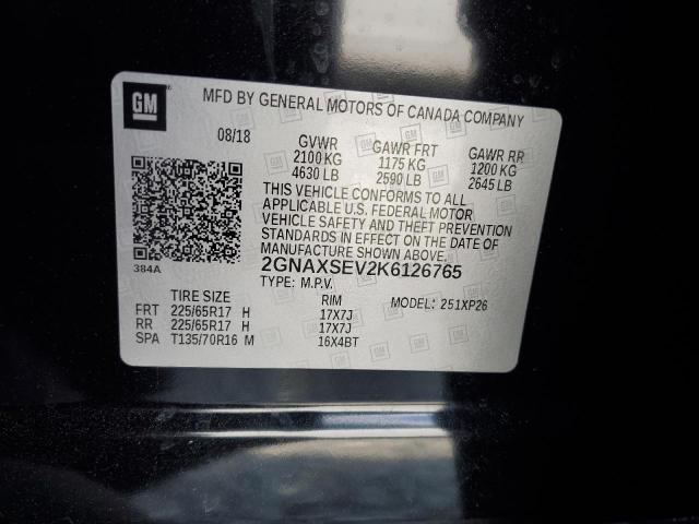 2019 CHEVROLET EQUINOX LS 2GNAXSEV2K6126765