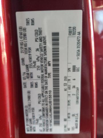 2017 FORD ESCAPE TIT 1FMCU0J96HUB15510