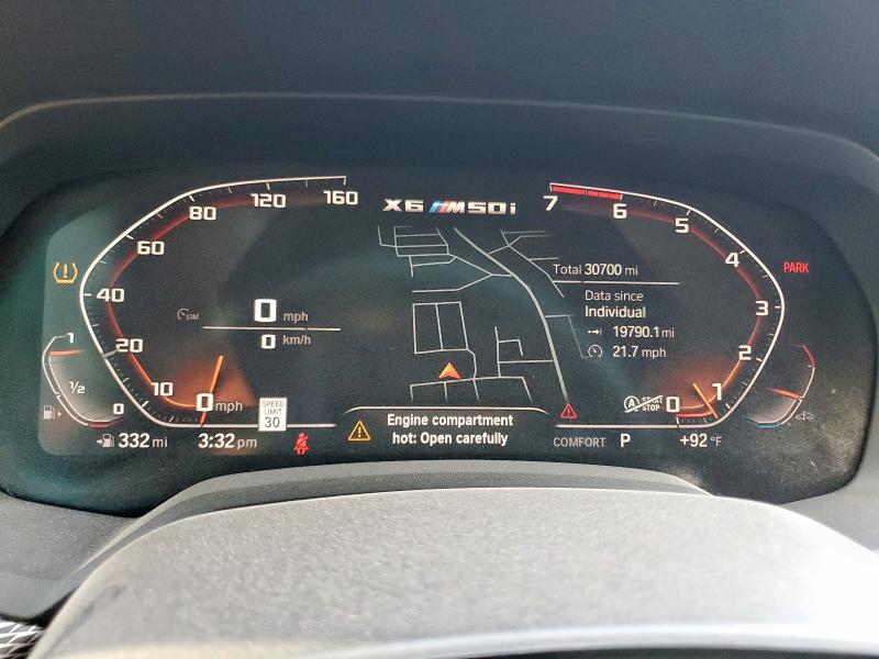2022 BMW X6 M50I 5UXCY8C03N9K61575
