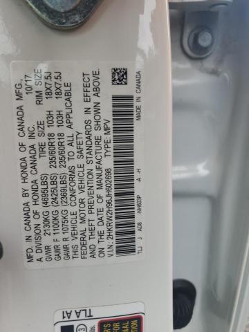2018 HONDA CR-V TOURI - 2HKRW2H96JH602698