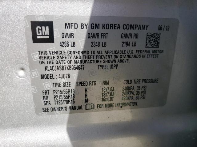2019 BUICK ENCORE PREFERRED KL4CJASB7KB954647